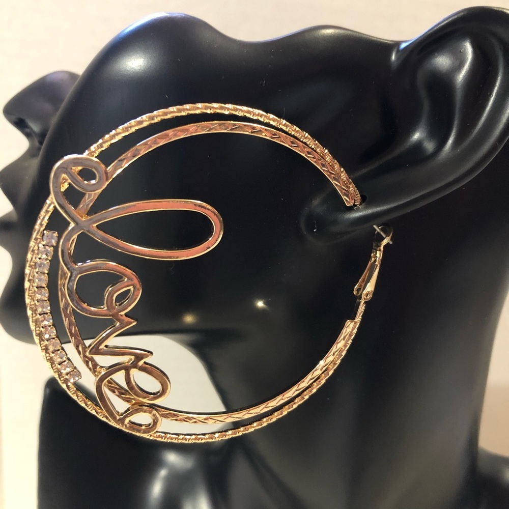 Gold Love Earrings